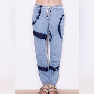 Sundry Blue Tie-Dye Denim Joggers